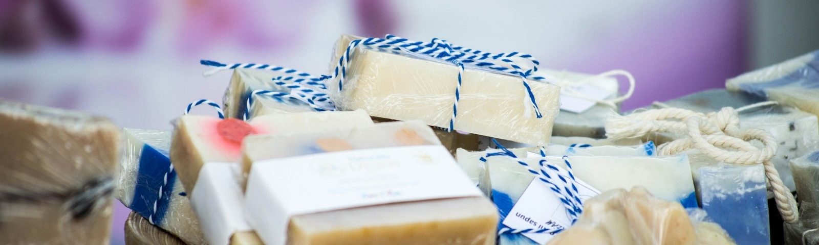 selective focus photography of soap party favors